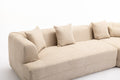 Modular Living Room Sofa Set, Modern Minimalist Style Sofa, Salon Upholstered Sleeper Sofa, 2 Pc Free Combination, Round Fiber Fabric, Anti Wrinkle Fabric, Brown Light Brown Polyester Primary Living Space Medium Soft Tight Back Flared Arms Fiber Foam