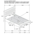 Light Grey Tufted 4 Drawer Full Storage Bed Box Spring Not Required Full Grey Wood Bedroom Glam Rubberwood Storage Included Foam Polyester Fabric