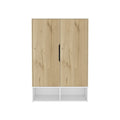 Armoire Barletta, Bedroom, Light Oak White White Particle Board Particle Board