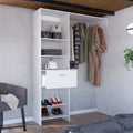150 Closet System British, Bedroom, White White Particle Board Particle Board
