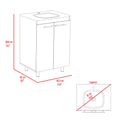 Floor Cabinet Oxnard, Bathroom, White White Particle Board Particle Board