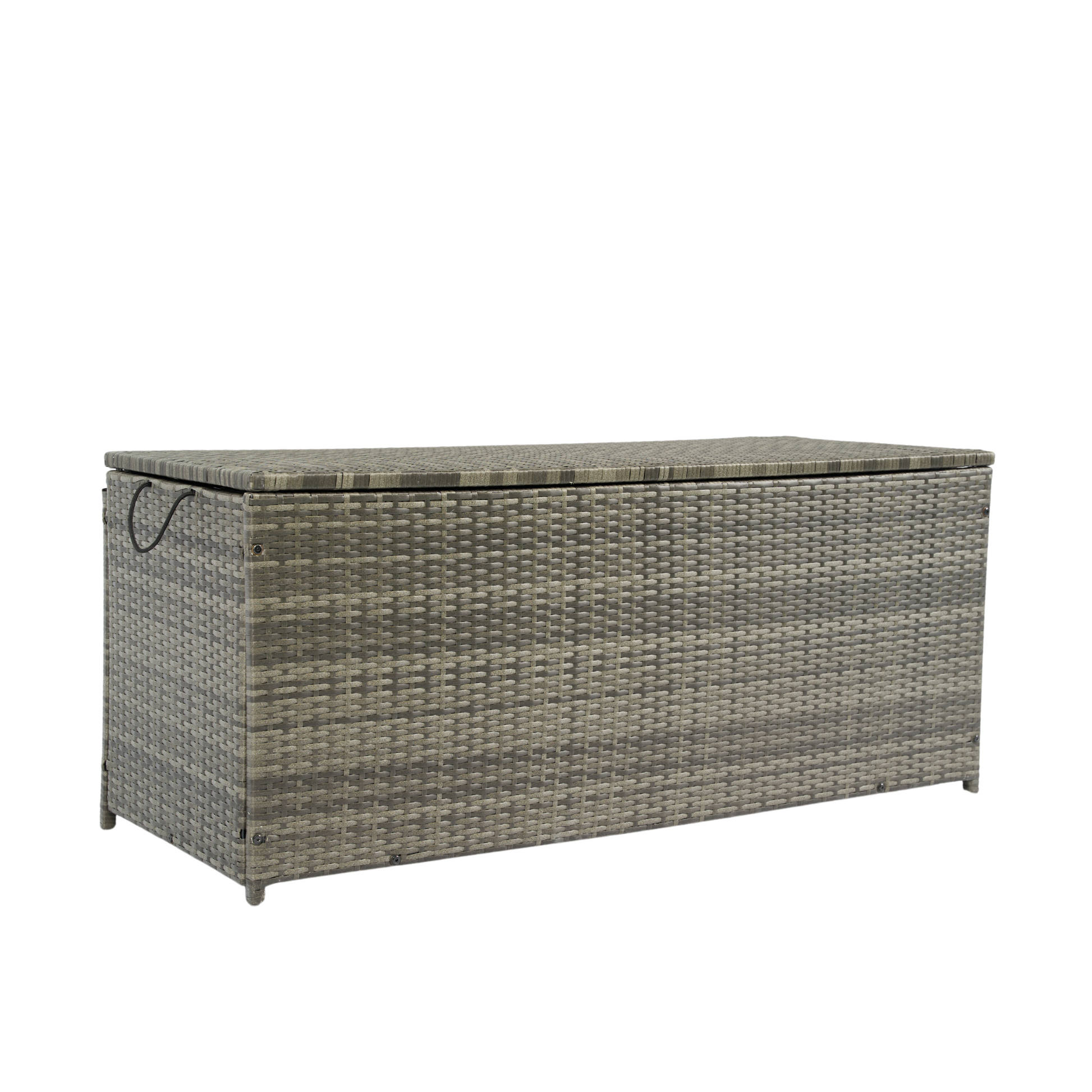 Outdoor Storage Box, 113 Gallon Wicker Patio Deck Boxes With Lid, Outdoor Cushion Storage For Kids Toys, Pillows, Towel Grey Wicker No Grey Rust Resistant Frame Mildew Resistant Cushion Garden & Outdoor Rattan Waterproof Fabric Metal