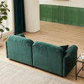 Luxury Modern Style Living Room Upholstery Sofa, Velvet Green Wood Wood