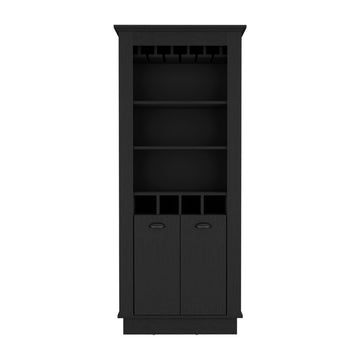 Bar Cabinet Provo, Living Room, Black Black Particle Board Particle Board