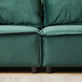 Luxury Modern Style Living Room Upholstery Sofa, Velvet Green Wood Wood