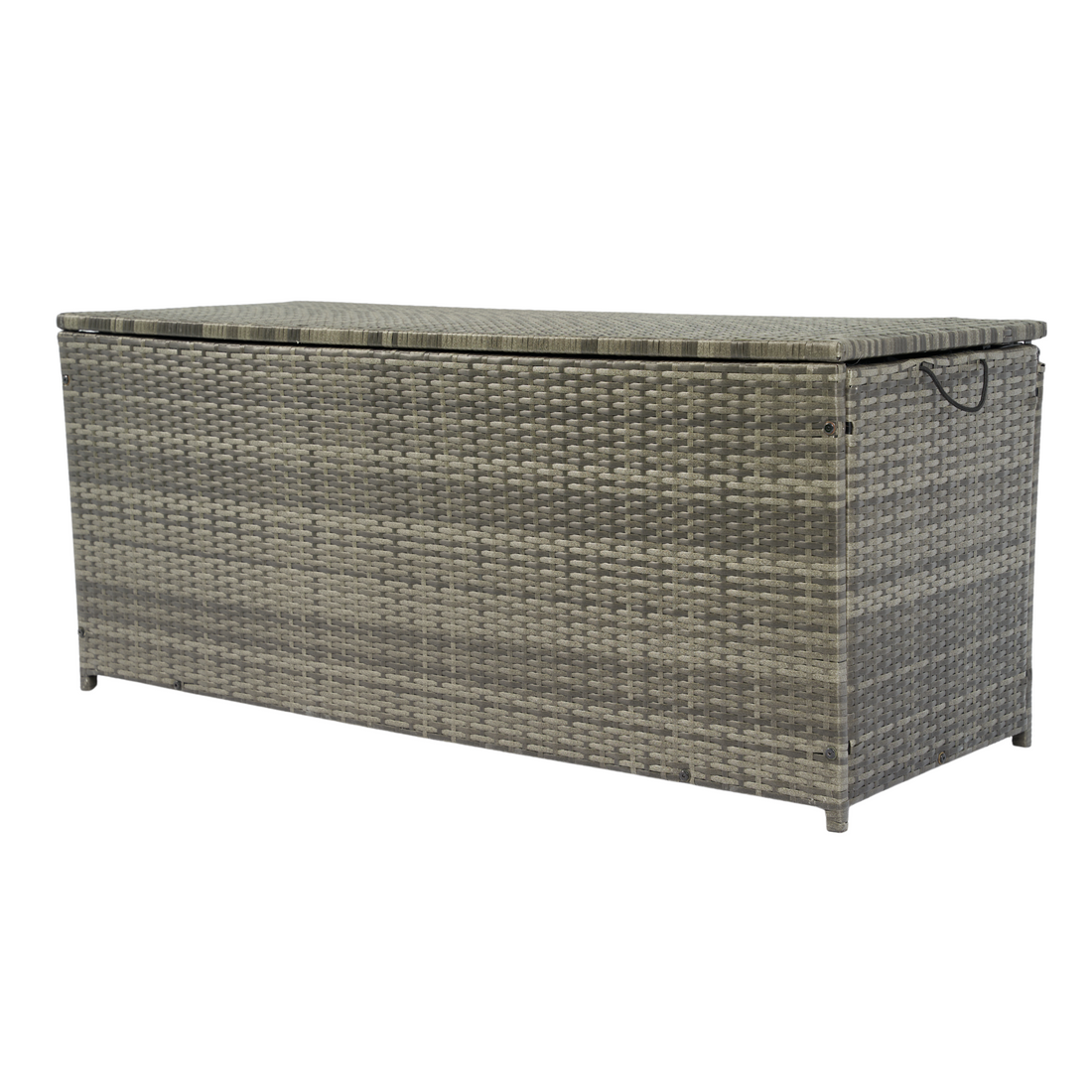 Outdoor Storage Box, 113 Gallon Wicker Patio Deck Boxes With Lid, Outdoor Cushion Storage For Kids Toys, Pillows, Towel Grey Wicker No Grey Rust Resistant Frame Mildew Resistant Cushion Garden & Outdoor Rattan Waterproof Fabric Metal