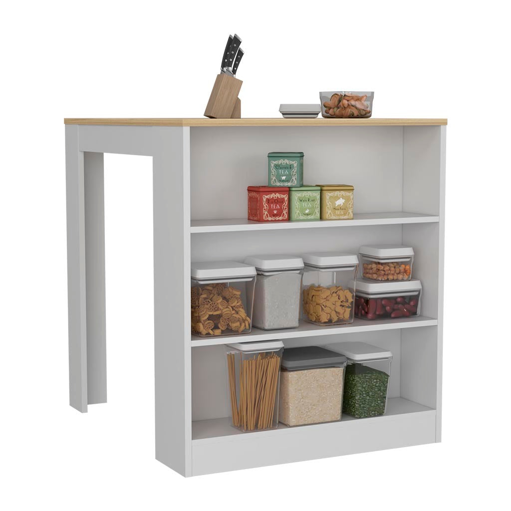 Kitchen Counter Dining Table Toledo, Kitchen, White Light Oak White Light Oak Particle Board Particle Board