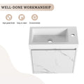 20'' Floating Wall Mounted Bathroom Vanity With Resin Sink & Soft Close Cabinet Door White 1 1 Soft Close Doors Bathroom Wall Mounted Modern Plywood