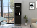 H Bar Cabinet Silhill, Living Room, Black Black Particle Board Particle Board