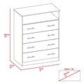 Four Drawer Dresser Wuju, Bedroom, Light Gray White Light Gray Particle Board Particle Board