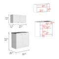 Cabinet Set Zeus, Garage, White White Particle Board Particle Board