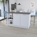 Kitchen Island Padua, Kitchen, White Onyx Multicolor Particle Board Particle Board