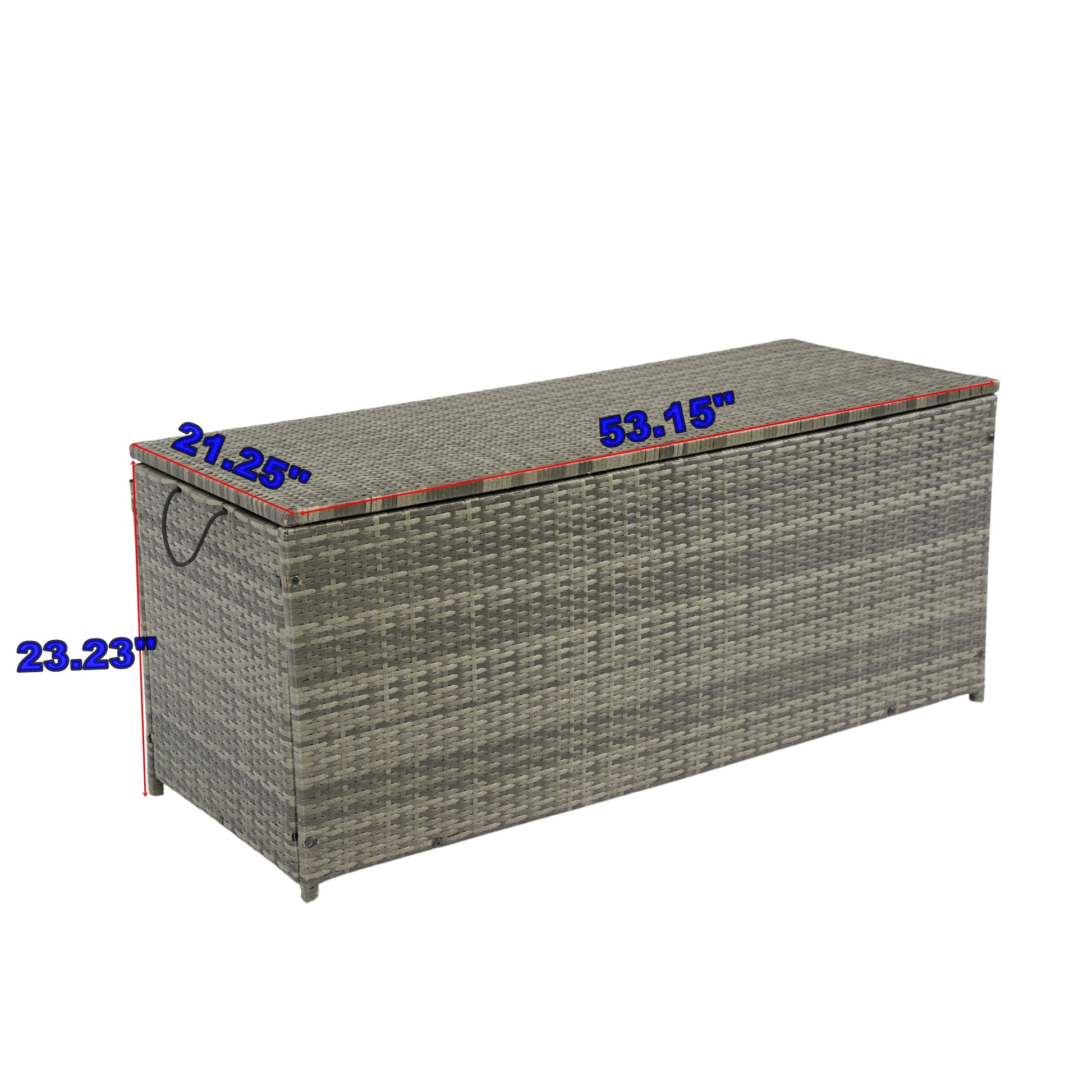 Outdoor Storage Box, 113 Gallon Wicker Patio Deck Boxes With Lid, Outdoor Cushion Storage For Kids Toys, Pillows, Towel Grey Wicker No Grey Rust Resistant Frame Mildew Resistant Cushion Garden & Outdoor Rattan Waterproof Fabric Metal