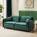 Luxury Modern Style Living Room Upholstery Sofa, Velvet Green Wood Wood