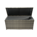 Outdoor Storage Box, 113 Gallon Wicker Patio Deck Boxes With Lid, Outdoor Cushion Storage For Kids Toys, Pillows, Towel Grey Wicker No Grey Rust Resistant Frame Mildew Resistant Cushion Garden & Outdoor Rattan Waterproof Fabric Metal