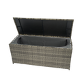 Outdoor Storage Box, 113 Gallon Wicker Patio Deck Boxes With Lid, Outdoor Cushion Storage For Kids Toys, Pillows, Towel Grey Wicker No Grey Rust Resistant Frame Mildew Resistant Cushion Garden & Outdoor Rattan Waterproof Fabric Metal