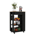 Kitchen Cart Sonex, Kitchen, Black Light Oak Light Oak Particle Board Particle Board