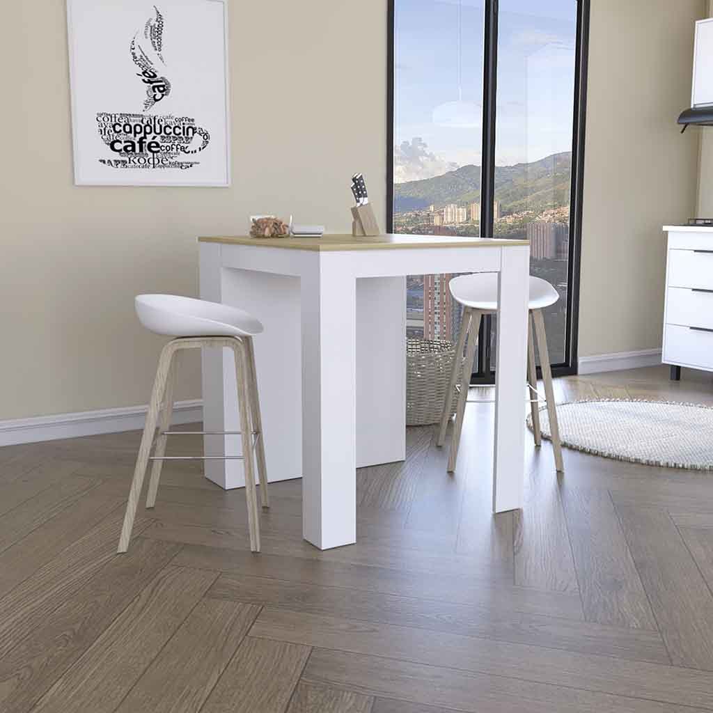 Kitchen Counter Dining Table Toledo, Kitchen, White Light Oak White Light Oak Particle Board Particle Board