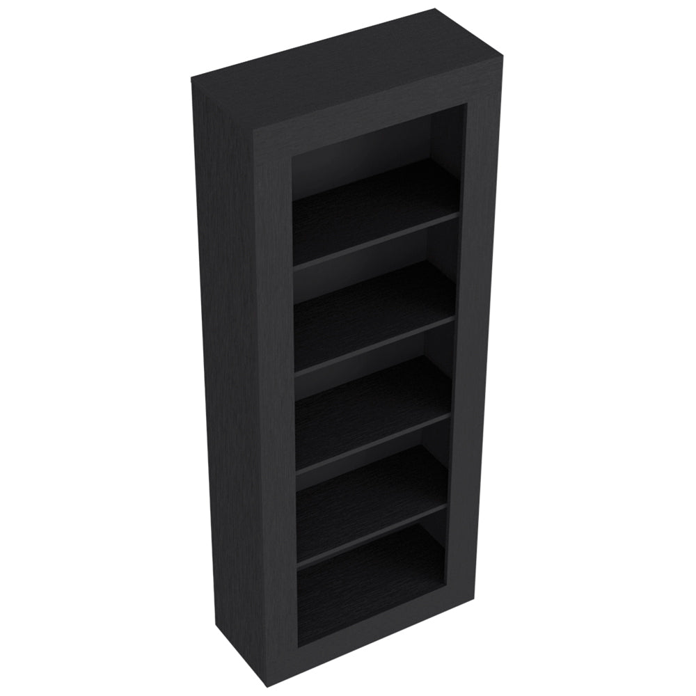 Bookcase Wray, Office, Black Black Particle Board Particle Board