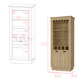 Bar Cabinet Provo, Living Room, Macadamia Beige Particle Board Particle Board