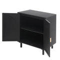 2 Door Cabinet, Suitable For Bedroom, Living Room, Study Black Mdf