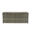 Outdoor Storage Box, 113 Gallon Wicker Patio Deck Boxes With Lid, Outdoor Cushion Storage For Kids Toys, Pillows, Towel Grey Wicker No Grey Rust Resistant Frame Mildew Resistant Cushion Garden & Outdoor Rattan Waterproof Fabric Metal
