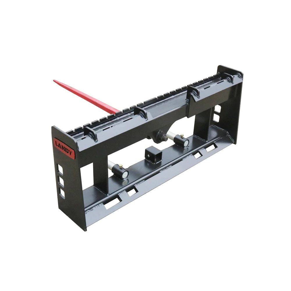 42" Pallet Forks Hay Spear Trailer Hitch For Skid Steer Attachments Black Steel