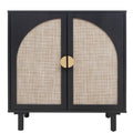 2 Door Cabinet, Suitable For Bedroom, Living Room, Study Black Mdf