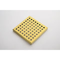 6 Inch Grid Shower Floor Drain Brushed Gold Stainless Steel