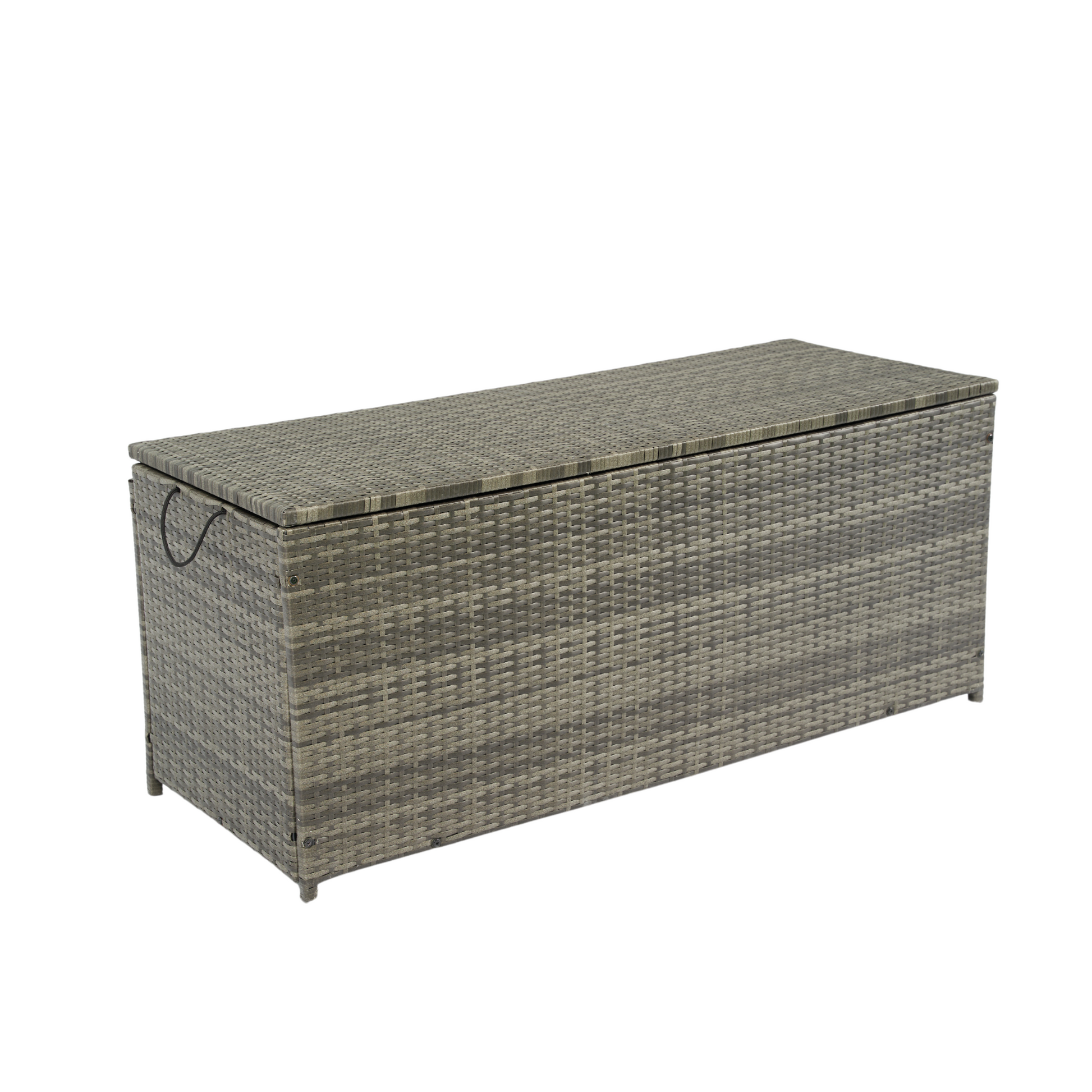 Outdoor Storage Box, 113 Gallon Wicker Patio Deck Boxes With Lid, Outdoor Cushion Storage For Kids Toys, Pillows, Towel Grey Wicker No Grey Rust Resistant Frame Mildew Resistant Cushion Garden & Outdoor Rattan Waterproof Fabric Metal