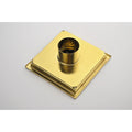 6 Inch Grid Shower Floor Drain Brushed Gold Stainless Steel