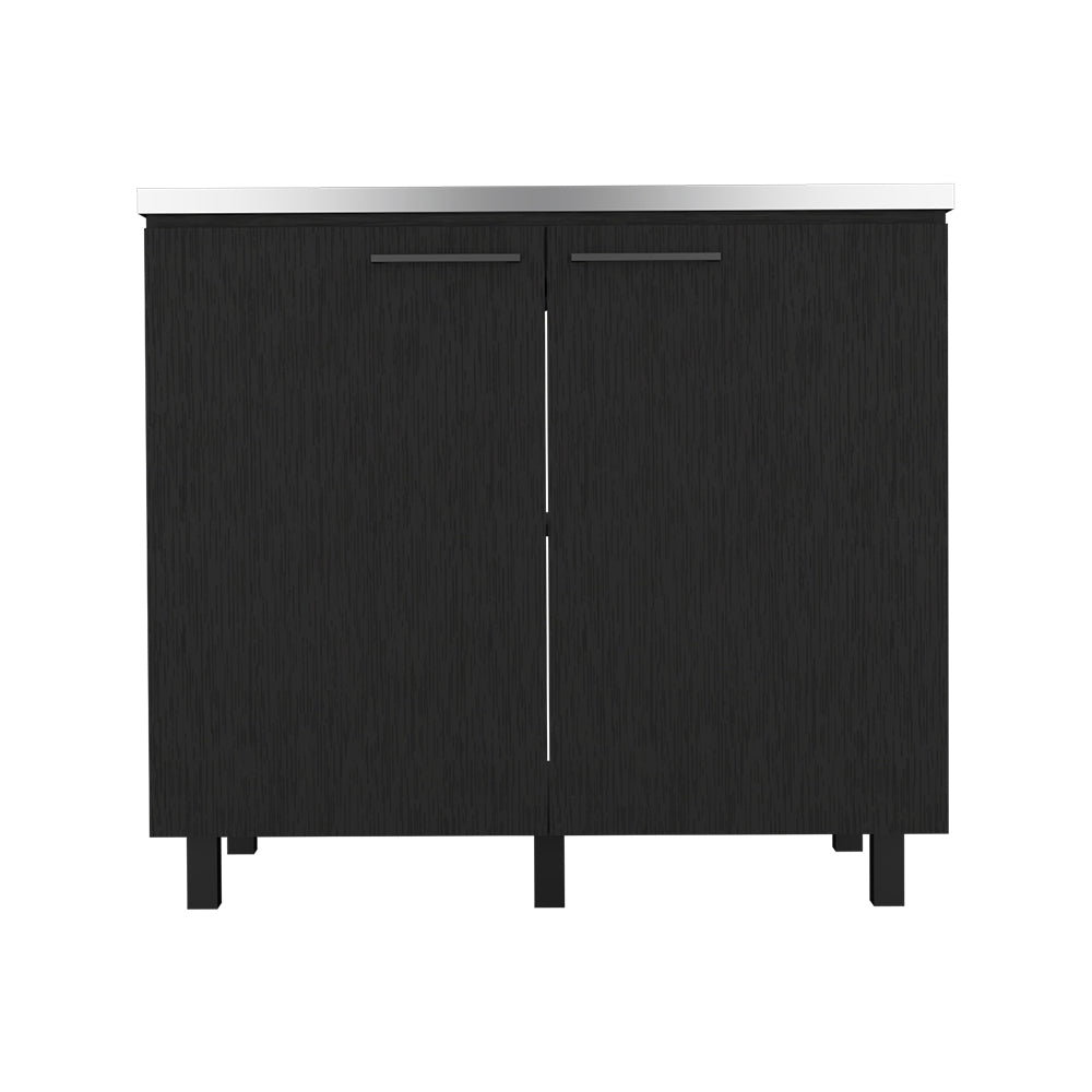 Utility Sink Cabinet Burwood, Kitchen, Black Black Particle Board Particle Board