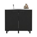 Utility Sink Cabinet Burwood, Kitchen, Black Black Particle Board Particle Board