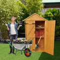 Xwt010 Wooden Shed Natural For Backyard Garden Big Spire Tool Storage 68.50