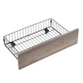 Full Size Metal Platform Bed Frame With Upholstery Storage Function Headboardand Usb Liner And Footboard With Drawersno Box Spring Needed, Large Under Bed Storage, Easy Assemble Black Grey Mdf Metal