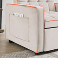 Three In One Sofa Bed Chair Folding Sofa Bed Adjustable Back Into A Sofa Recliner Single Bed Adult Modern Chair Bed Berth Creamy White White Wood Primary Living Space Medium Duty Eucalyptus 1 Seat Creamy White Velvet Medium Soft Tufted Back Modern Pillow