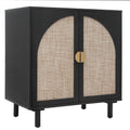 2 Door Cabinet, Suitable For Bedroom, Living Room, Study Black Mdf