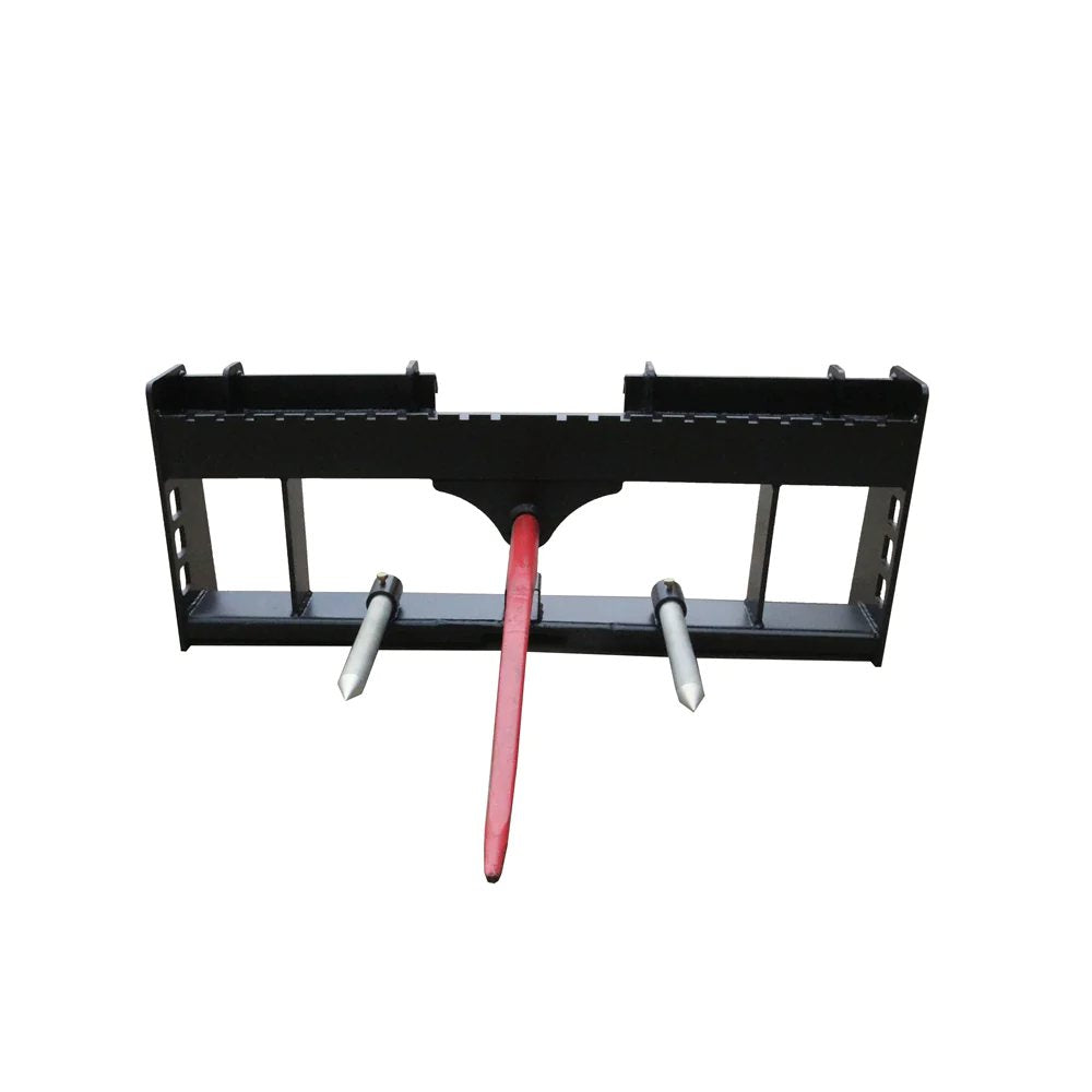42" Pallet Forks Hay Spear Trailer Hitch For Skid Steer Attachments Black Steel