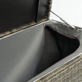 Outdoor Storage Box, 113 Gallon Wicker Patio Deck Boxes With Lid, Outdoor Cushion Storage For Kids Toys, Pillows, Towel Grey Wicker No Grey Rust Resistant Frame Mildew Resistant Cushion Garden & Outdoor Rattan Waterproof Fabric Metal