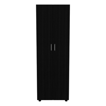 Slim Armoire Barkley, Bedroom, Black Black Particle Board Particle Board