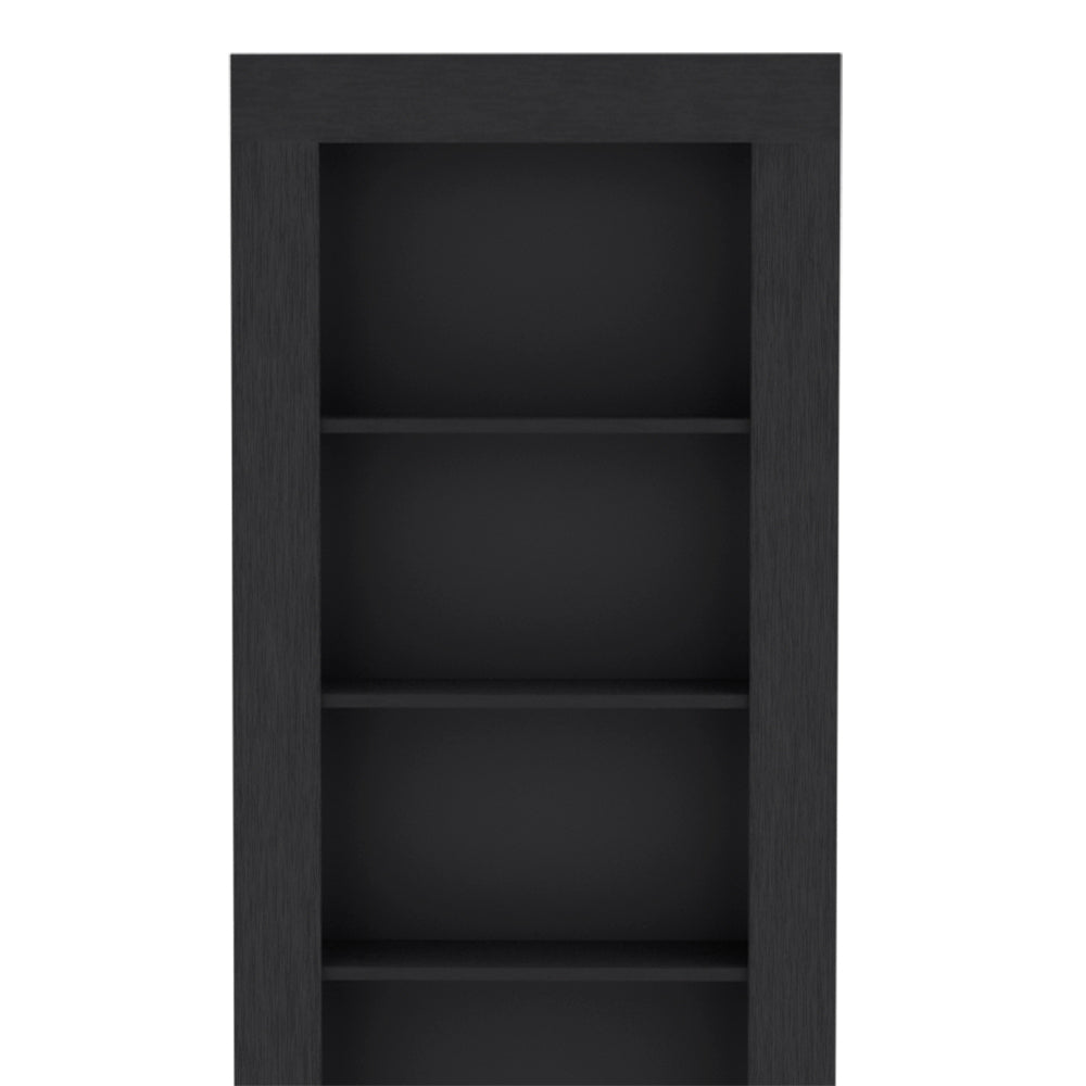 Bookcase Wray, Office, Black Black Particle Board Particle Board