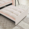 Three In One Sofa Bed Chair Folding Sofa Bed Adjustable Back Into A Sofa Recliner Single Bed Adult Modern Chair Bed Berth Creamy White White Wood Primary Living Space Medium Duty Eucalyptus 1 Seat Creamy White Velvet Medium Soft Tufted Back Modern Pillow
