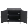 2 Door Cabinet, Suitable For Bedroom, Living Room, Study Black Mdf