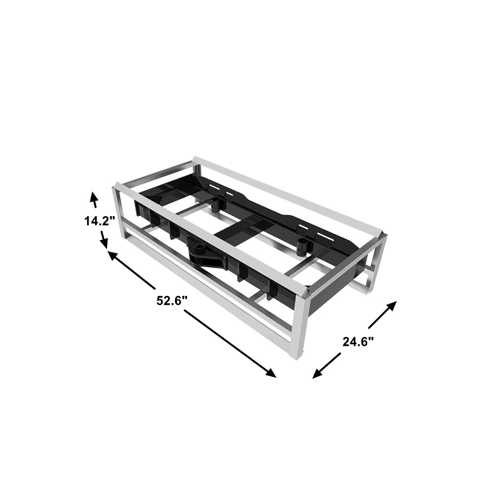 Landy Attachments 43'' Hay Spear Skid Steer Quick Tach Black Steel