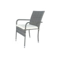 3 Piece Patio Wicker Conversation Set Grey Wicker White Cushion Yes Sectional Grey Rust Resistant Frame Mildew Resistant Cushion Garden & Outdoor Modern 2 Person Seating Group Fiber Foam Pads Rattan Metal
