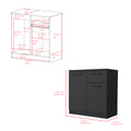 Dresser Carlin, Bedroom, Black Black Particle Board Particle Board