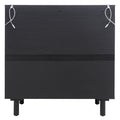 2 Door Cabinet, Suitable For Bedroom, Living Room, Study Black Mdf