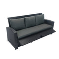 5 Piece Patio Wicker Outdoor Sectional Set 9 Seater Conversation Set With 3 Storage Under Seat Black Wicker Dark Grey Cushion Yes Complete Patio Set Black Rust Resistant Frame Mildew Resistant Cushion Garden & Outdoor Modern Complete Patio Sets Fiber