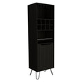 H Bar Cabinet Silhill, Living Room, Black Black Particle Board Particle Board