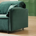 Luxury Modern Style Living Room Upholstery Sofa, Velvet Green Wood Wood